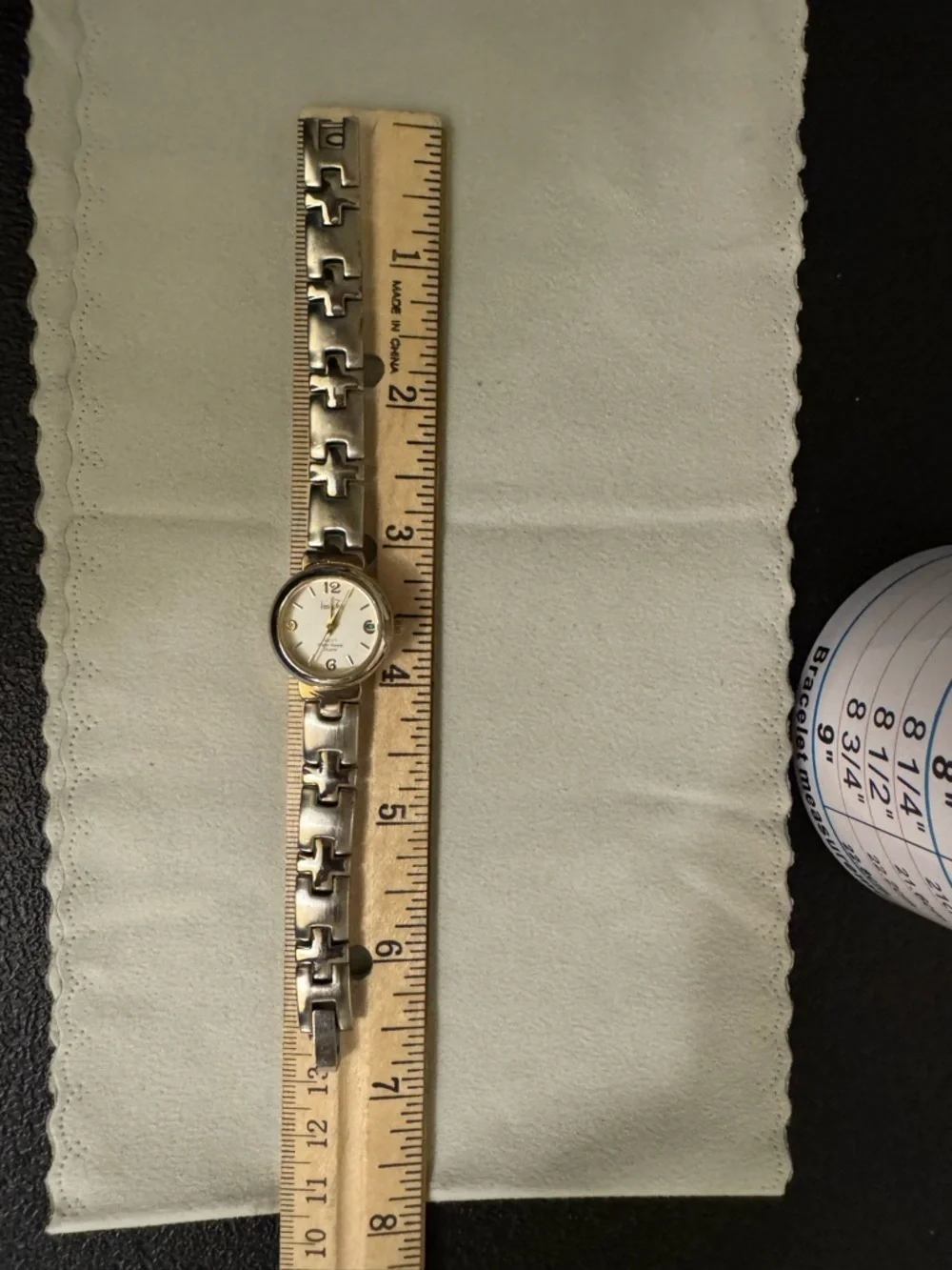 Vanity Fair Two-Tone Gold & Silver Women's Quartz Bracelet Watch. New Battery